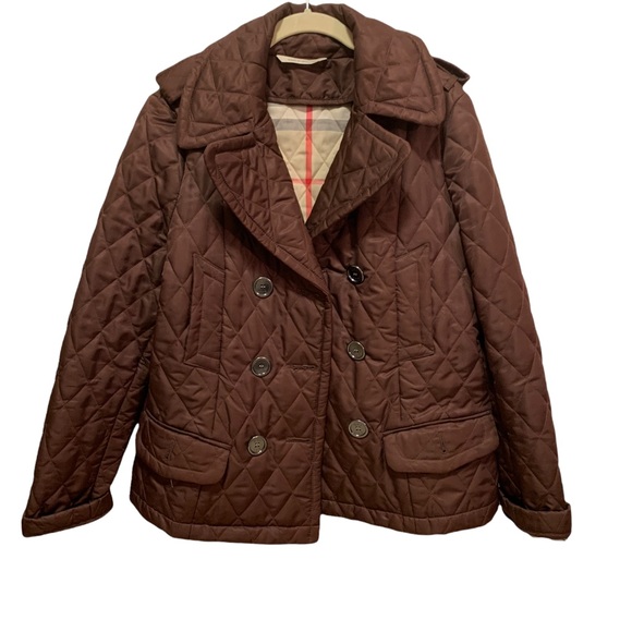 BURBERRY LONDON Women’s Brown Quilted Jacket Size: Large - Picture 3 of 14
